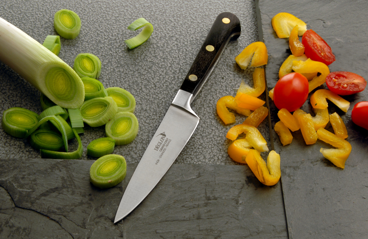 Couteau éminceur 20 cm inox bois compressé unie Grand Chef Deglon - ECOTEL  ANNECY