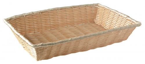 Corbeille beige polypropylène (pp) 40x28x8 cm