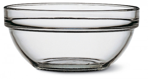 Saladier en verre transparent rond 26 cm - basic - bormioli rocco