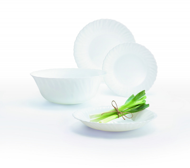 Assiette creuse rond blanc verre Ø 21 cm Feston Arcoroc