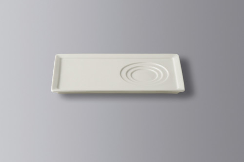 Sous tasse rectangulaire ivoire porcelaine vitrifiée 24 cm Allspice Rak