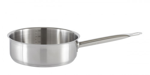 Sauteuse droite inox Ø 24 cm 8 cm 3,6 L Qualiplus Pro.cooker