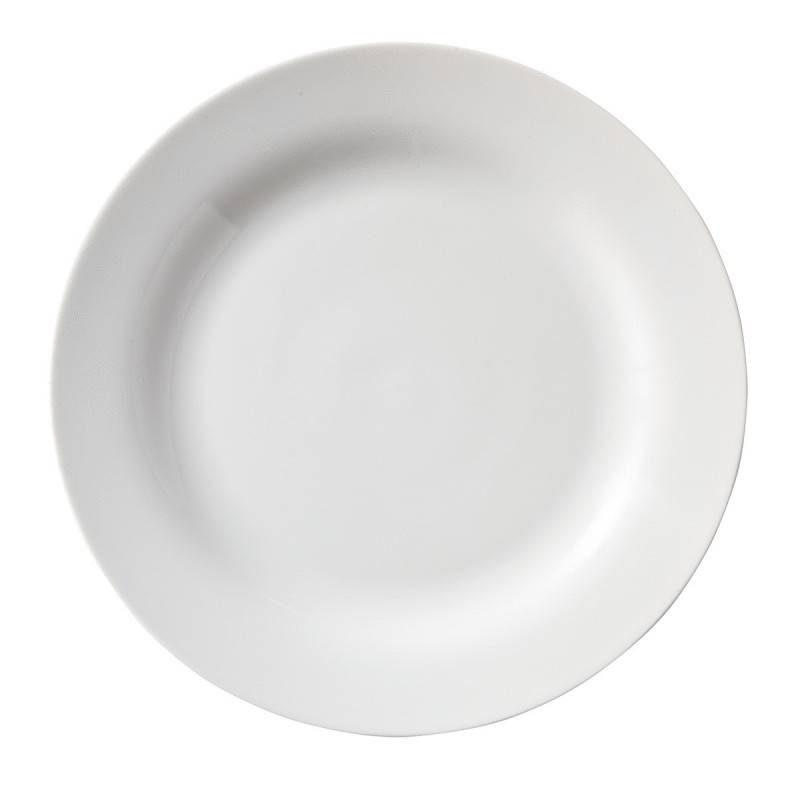 Assiette plate rond blanc porcelaine Ø 19 cm Bazik