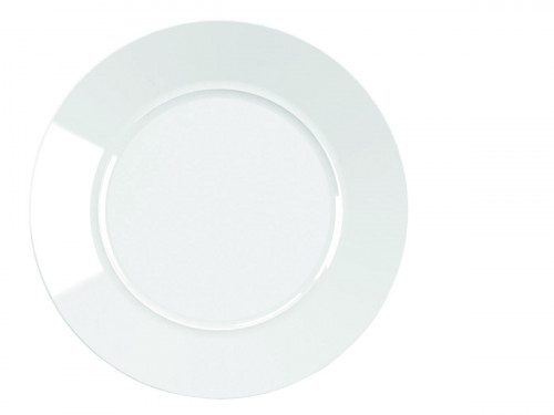 Assiette plate rond blanc porcelaine vitrifiée Ø 22 cm Style Astera
