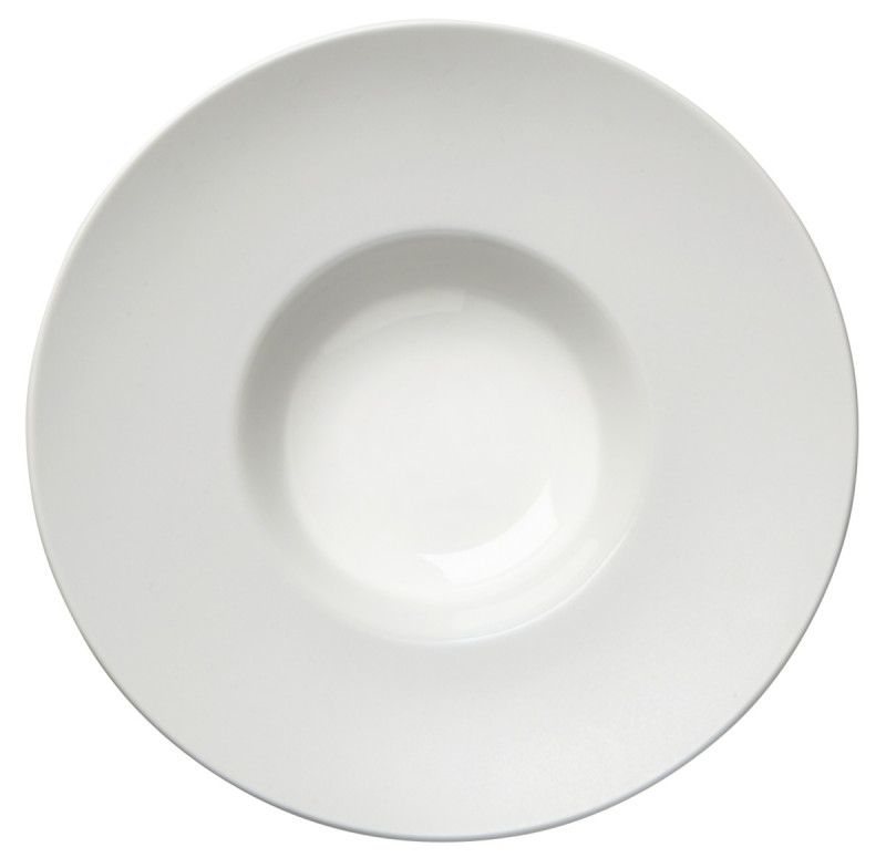 Assiette extra creuse rond blanc grès Ø 27 cm Chic & Mat Pro.mundi