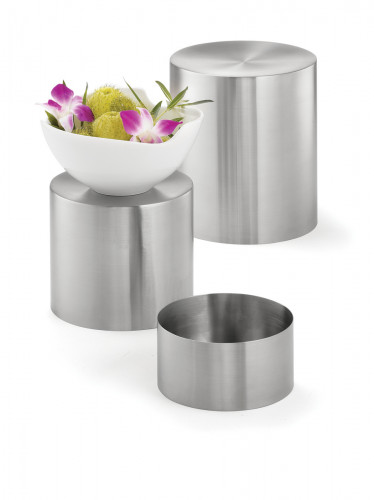 Présentoir rond inox Barclay Risers Tablecraft (3 pièces)