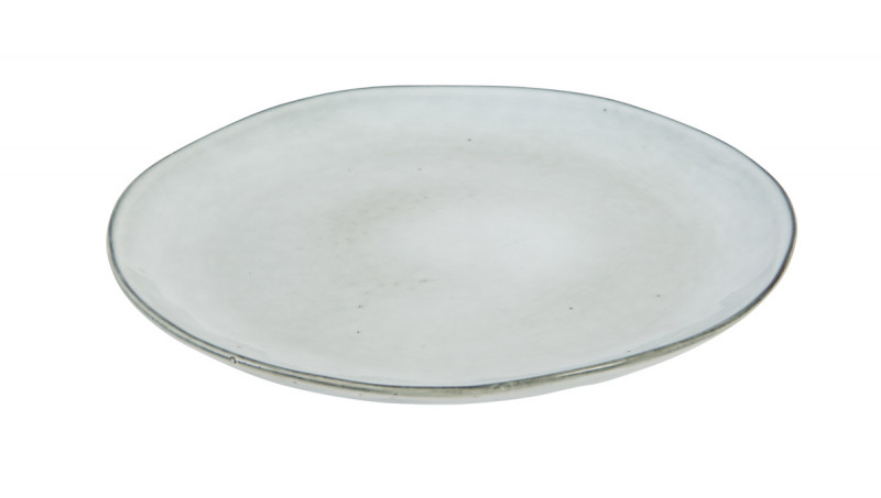 Assiette plate rond gris grès Ø 20 cm Sky Pro.mundi