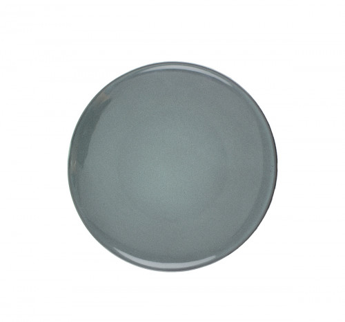 Assiette coupe plate rond gris porcelaine vitrifiée Ø 25 cm Velvet Astera