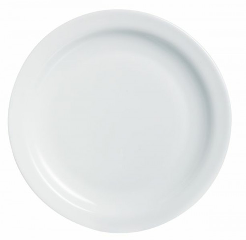 Assiette plate rond blanc verre opal Ø 23,5 cm Hoteliere Arcoroc
