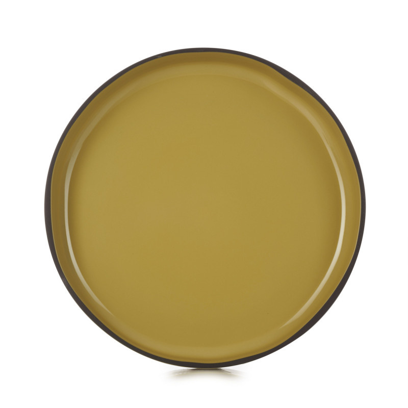 Assiette creuse rond jaune porcelaine Ø 23 cm Caractere Revol