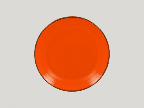 Assiette plate rond orange porcelaine vitrifiée Ø 26,7 cm Fire Rak