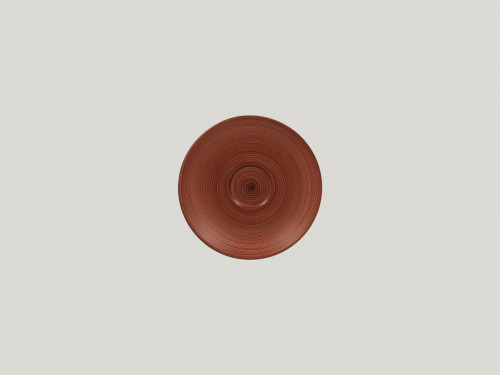 Sous tasse rond marron porcelaine vitrifiée Ø 15 cm Trinidad Rak