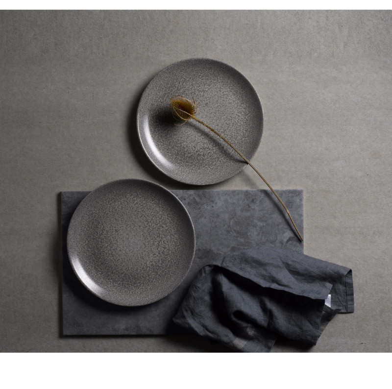 Assiette plate rond gris porcelaine Ø 16,5 cm Evo Origins Dudson