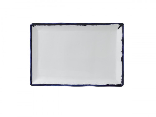 Assiette plate rectangulaire blanc porcelaine vitrifiée 28,5x18,7 cm Harvest Dudson