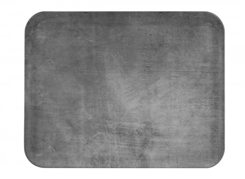 Plateau polyester gris béton 46x36 cm Profil 2 Biosourcé Platex
