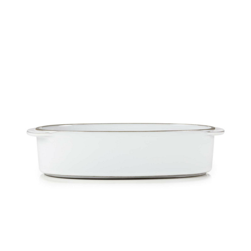 Plat ovale blanc porcelaine 19 cm Caractere Revol