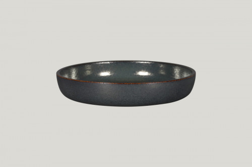 Assiette coupe creuse rond noir porcelaine Ø 23,7 cm Rakstone Ease Rak