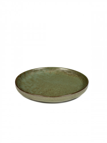 Assiette plate rond vert grès émaillé Ø 16 cm Surface Serax