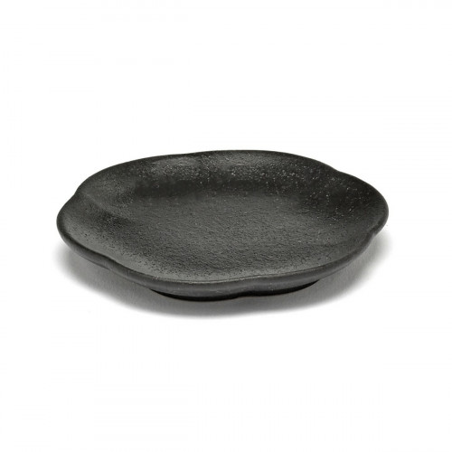 Assiette plate rond noir grès émaillé Ø 8,9 cm Inku Serax