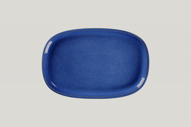 Plat rectangulaire bleu porcelaine 30,2 cm Rakstone Ease Rak