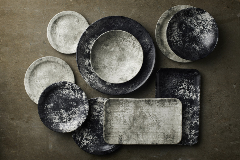 Assiette coupe plate rectangulaire noir porcelaine 35x16 cm Urban Dudson Dudson
