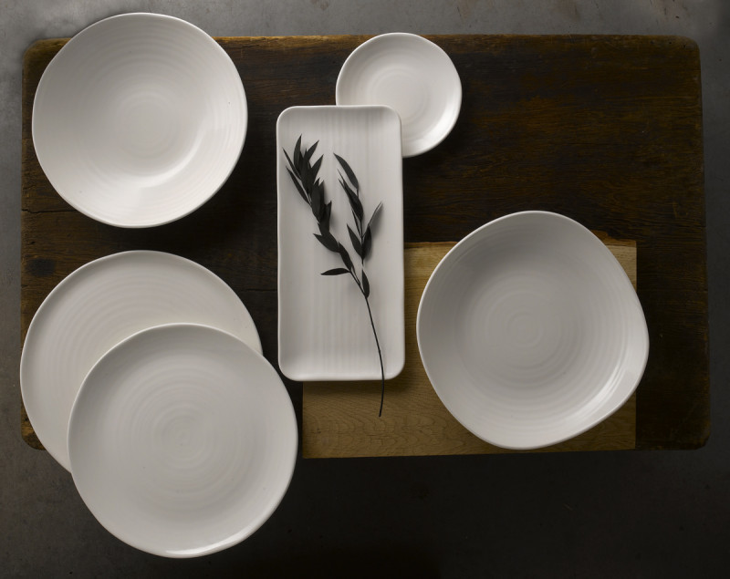 Assiette coupe plate rectangulaire blanc porcelaine 35x16 cm Dudson White Dudson