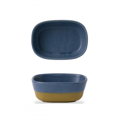 Plat à partager rectangulaire oslo blue porcelaine vitrifiée 12 cm Emerge Churchill