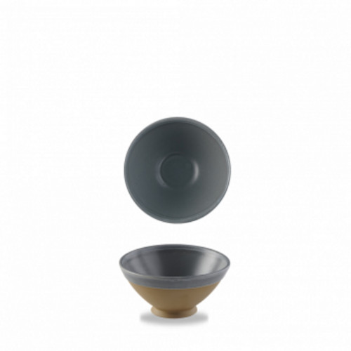 Bol conique rond gris porcelaine vitrifiée Ø 16 cm Emerge Churchill