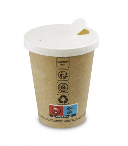 Gobelet marron carton Ø 9 cm 34 cl Alphaform (50 pièces)