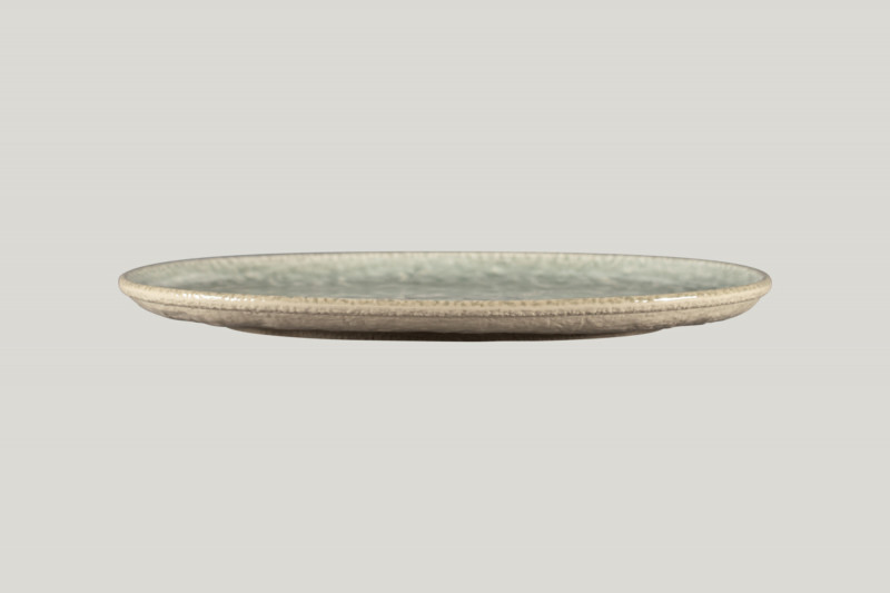 Plat coupe ovale céladon porcelaine 32 cm Krush Rak