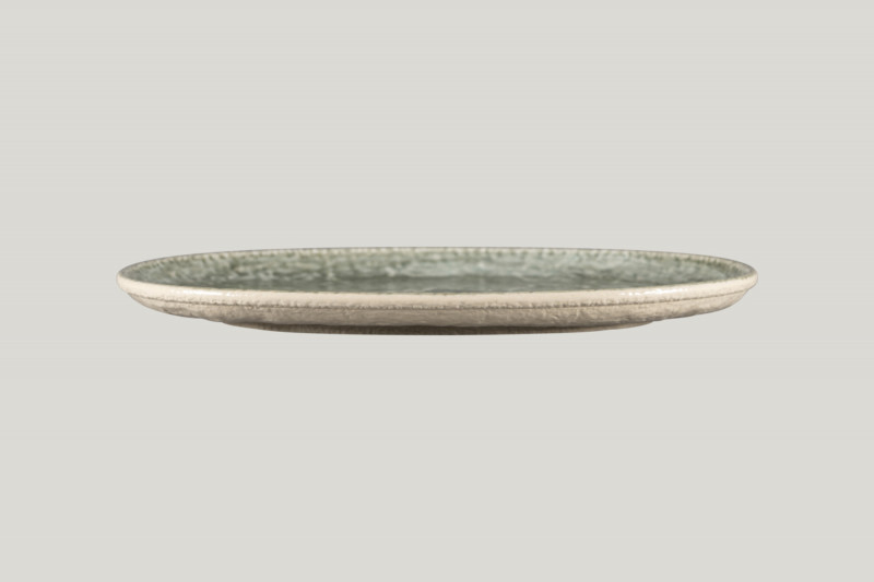 Plat coupe ovale Sage porcelaine 32 cm Krush Rak