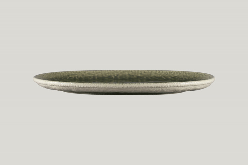 Plat coupe ovale steel porcelaine 32 cm Krush Rak