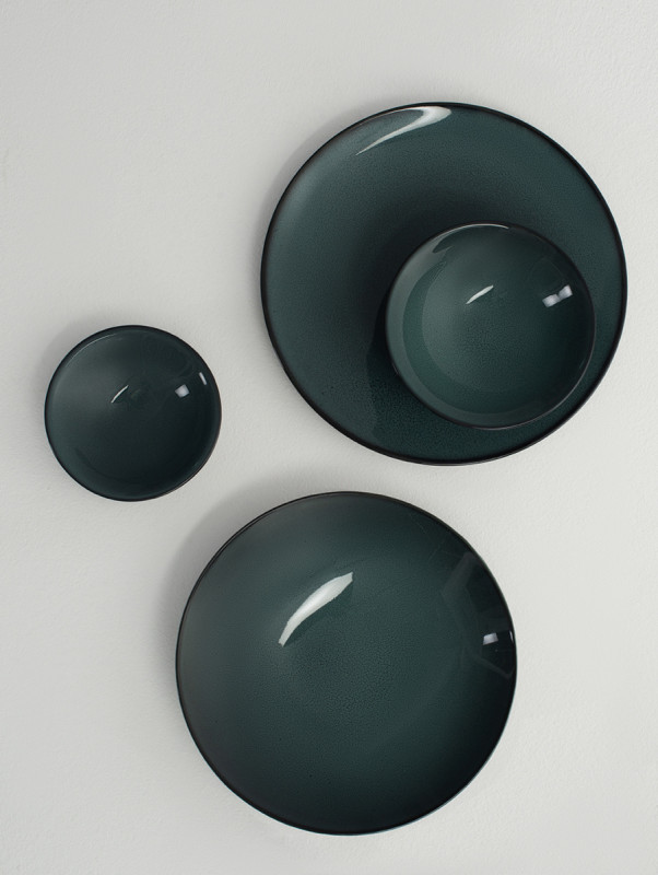 Bowl rond vert de gris porcelaine Ø 16 cm Javeil Velvet Astera