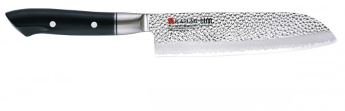 Couteau santoku 17,5 cm acier plastique unie Hammered Kasumi