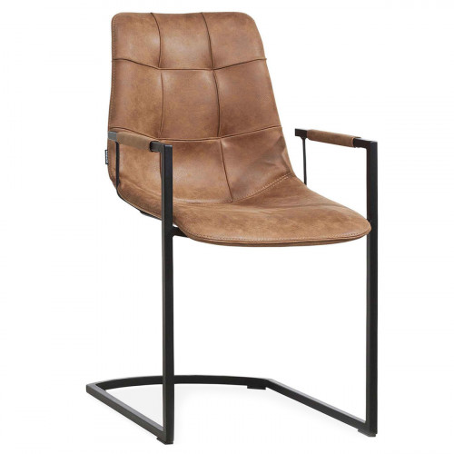 Fauteuil d'intérieur cognac 91x51x62 cm Condor Flexmob