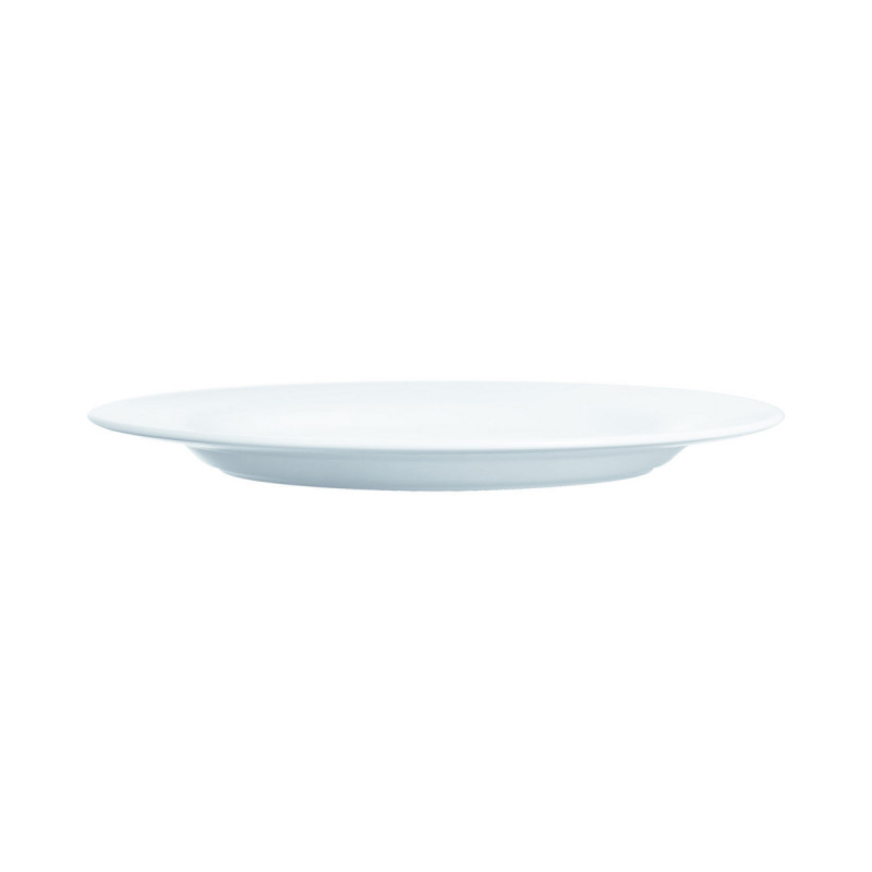 Assiette plate rond blanc verre Ø 24 cm Intensity White Arcoroc