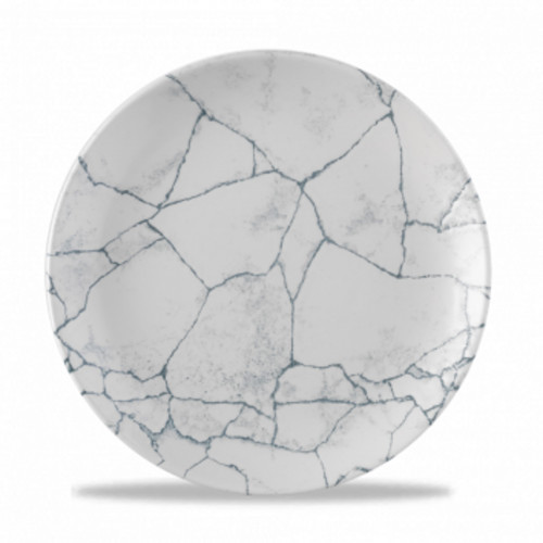 Assiette coupe plate rond pearl grey porcelaine vitrifiée Ø 26 cm Kintsugi Churchill