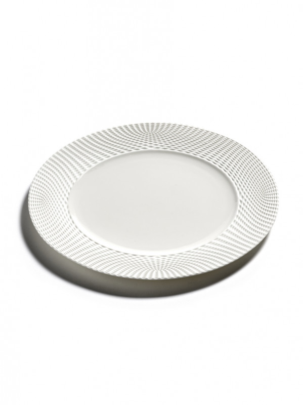 Assiette plate rond blanc porcelaine Ø 31 cm Nido Serax