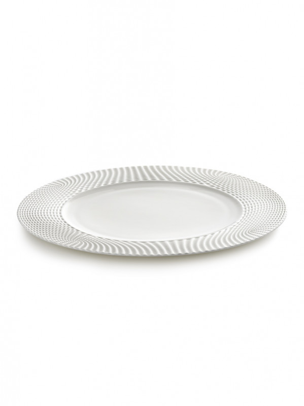 Assiette plate rond blanc porcelaine bone china Ø 31 cm Nido Serax