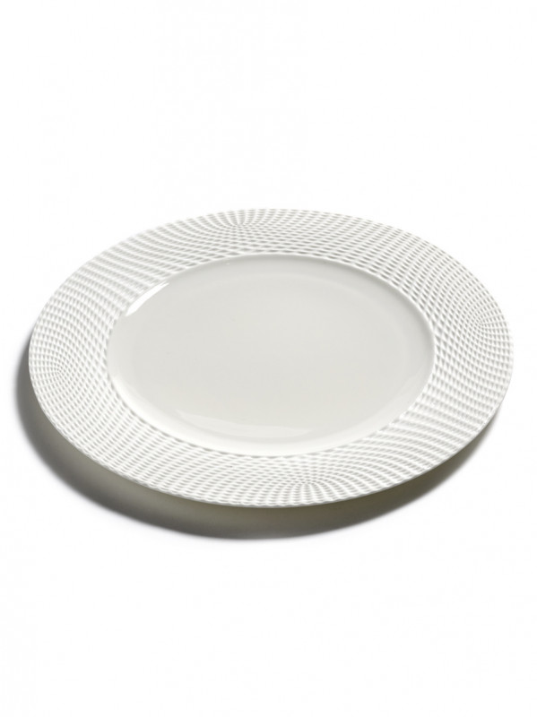 Assiette plate rond blanc porcelaine Ø 29 cm Nido Serax