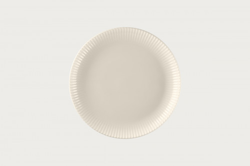 Assiette coupe plate rond blanc porcelaine bone china Ø 26,8 cm Spectra Rak