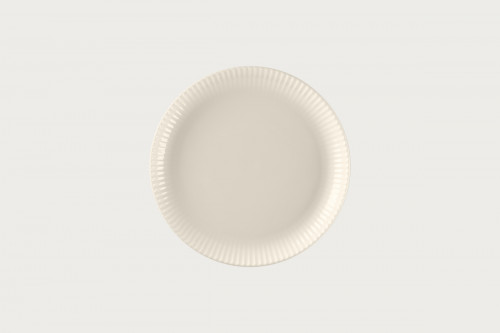 Assiette coupe plate rond blanc porcelaine bone china Ø 23,8 cm Spectra Rak