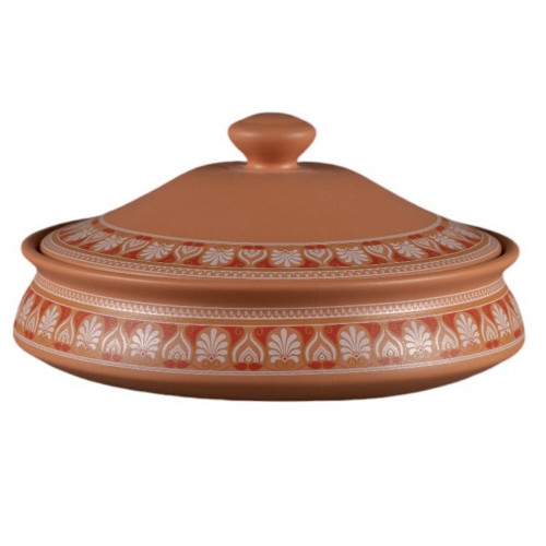 Bol avec couvercle rond baantna tero Décor Rangeen porcelaine Ø 19,5 cm Earth Rak