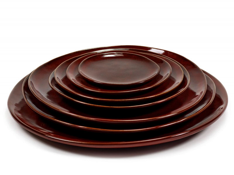 Assiette coupe plate rond Venetian red grès émaillé 20x20 cm La Mère Serax