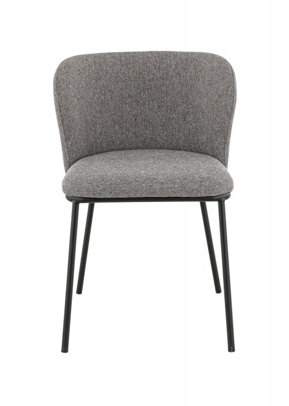 Chaise d'intérieur gris 75x55x58 cm Melina