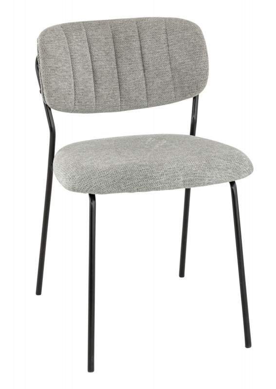 Chaise d'intérieur gris 74x49x57 cm Simone