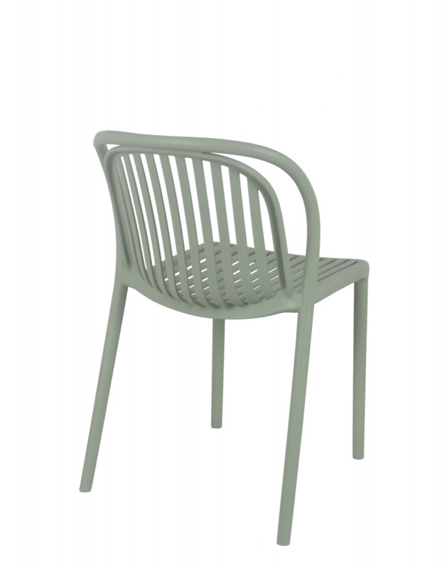 Chaise de terrasse vert sauge 78x51x57 cm Dubai