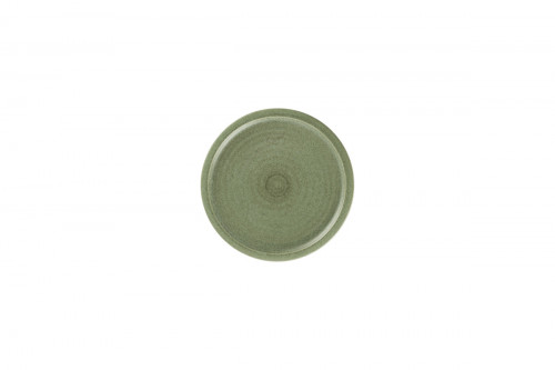 Assiette coupe plate rond Dark Green porcelaine Ø 16,2 cm Selva Rak