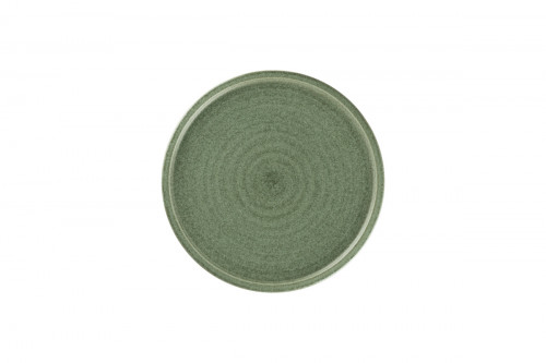 Assiette coupe plate rond Dark Green porcelaine Ø 23,8 cm Selva Rak