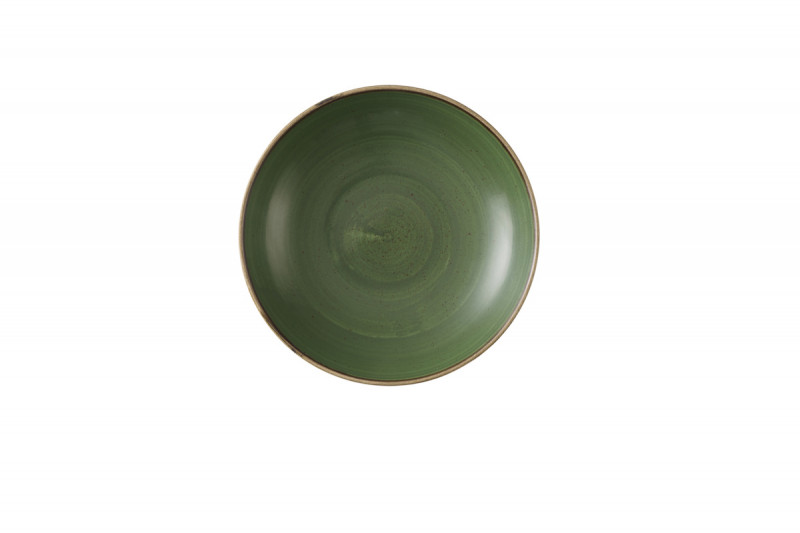 Assiette coupe creuse rond Sorrel Green porcelaine vitrifiée Ø 24,8 cm Stonecast Churchill